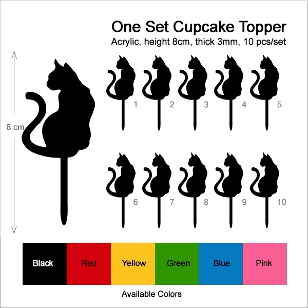 Sitting Cat Back Cupcake