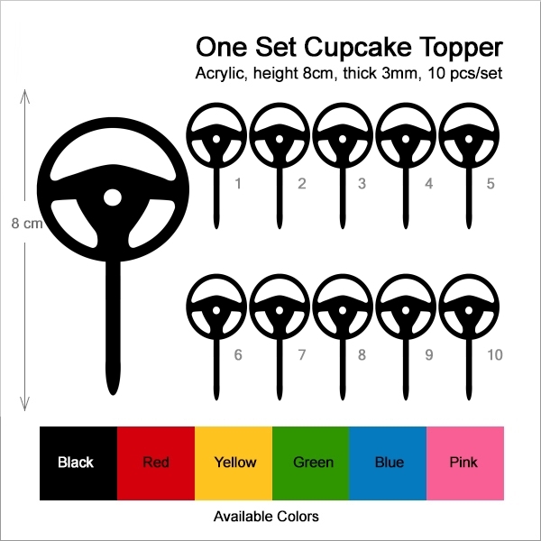 Car Steering Wheel Cupcake