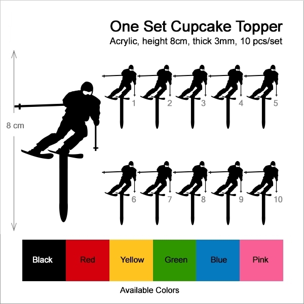 Mountain Skiing Cupcake