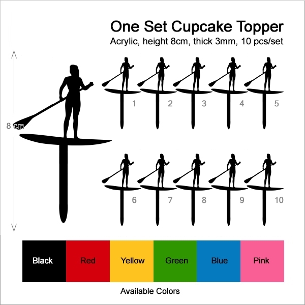Stand Up Paddle Board Woman Cupcake
