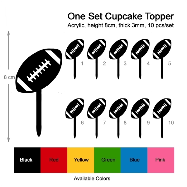 American Football Rugby Ball Cupcake