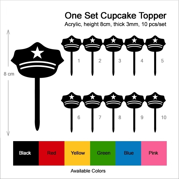 Police Hat Cupcake
