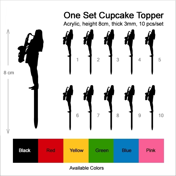 Female Jazz Saxophone Cupcake