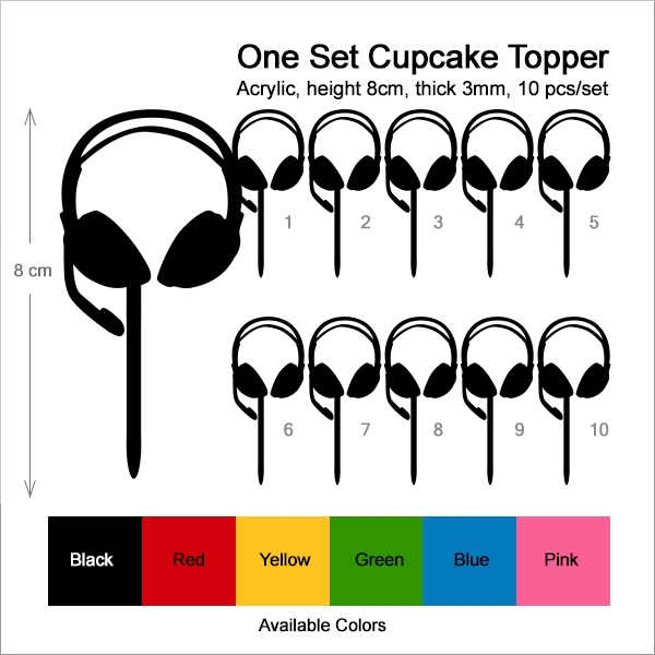 Headset Headphone DJ Remix Cupcake
