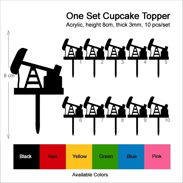 Oil Gas Mine Cupcake
