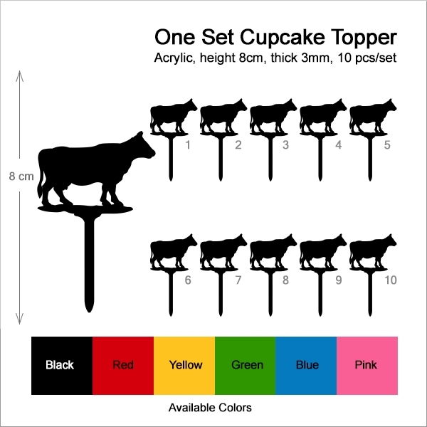 Cow Milk Barn Yard Animal Farm Cupcake