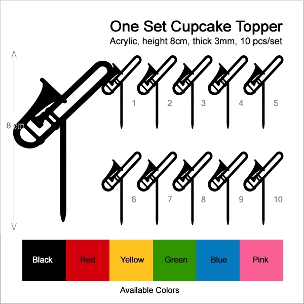 Trombone Music Instrument Cupcake