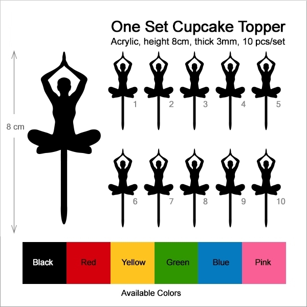 Yoga Sitting Female Cupcake