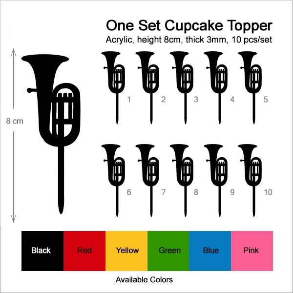 Euphonium Music Instrument Cupcake