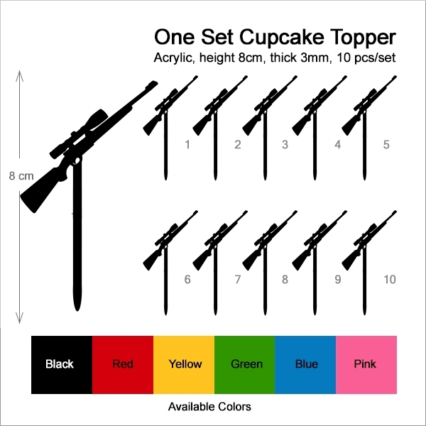 Hunting Rifle Gun Cupcake