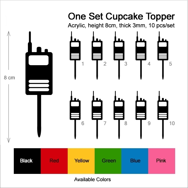 Walkie Talkie Police Radio Cupcake