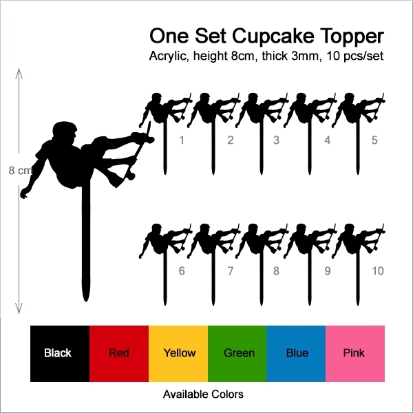 Jump Skateboard Stunt Cupcake