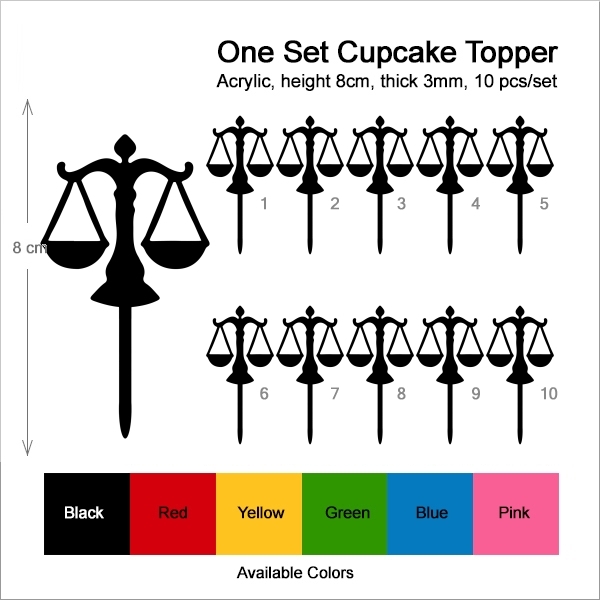 Libra Scale Balance Justice Cupcake