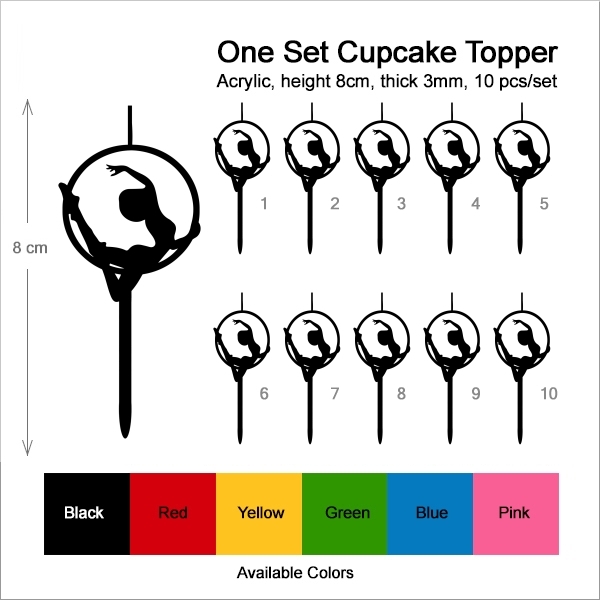 Circus Pole Dance Cupcake