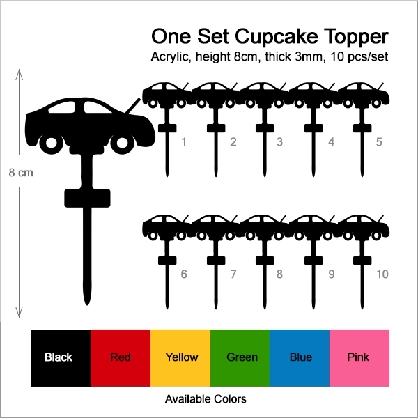 Car Lift Auto Service Cupcake