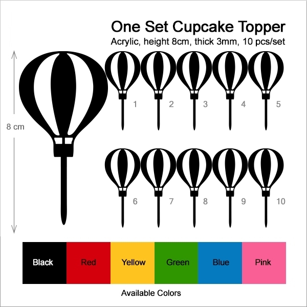 Hot Air Balloon Cupcake