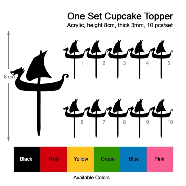Viking Longship Cupcake