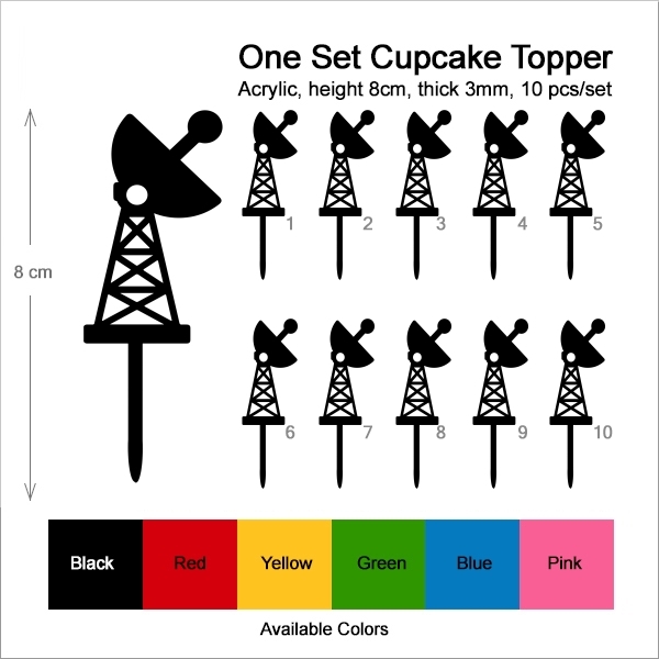 Satellite Antenna Tower Cupcake
