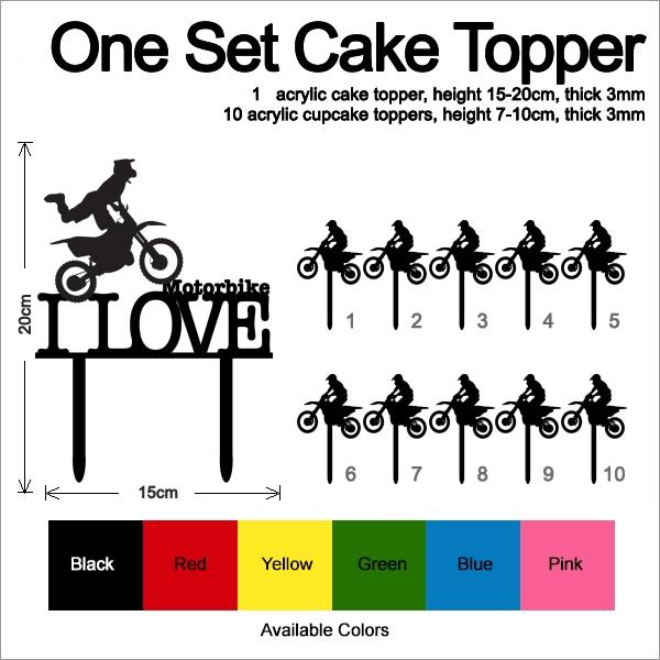 Desciption I Love Motorbike Cupcake