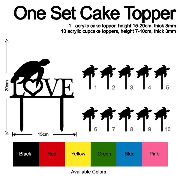 Desciption Love Ocean Sea Turtle Cupcake