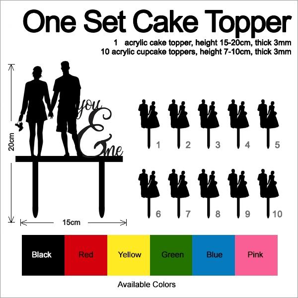 Desciption You and Me Couple Cupcake