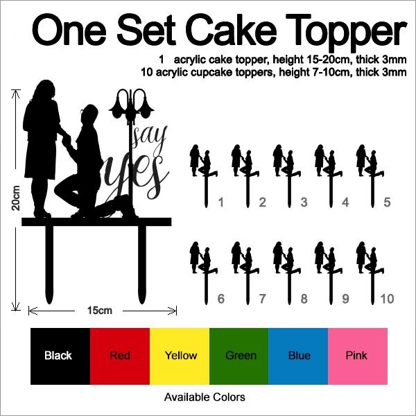 Desciption Say Yes Propose Cupcake