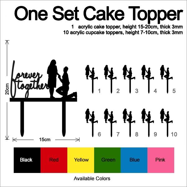 Desciption Forever Together Romantic Propose Cupcake