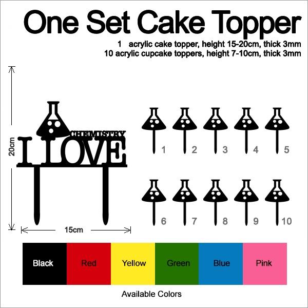 Desciption I Love Chemistry Cupcake