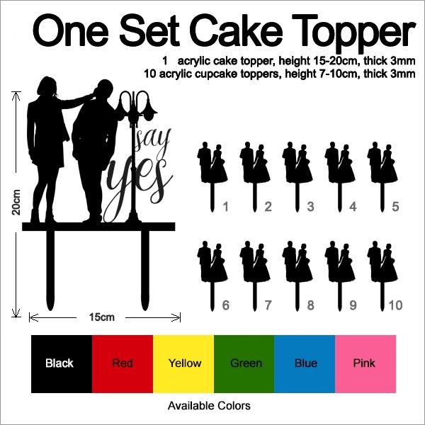 Desciption Say Yes Love Couple Cupcake