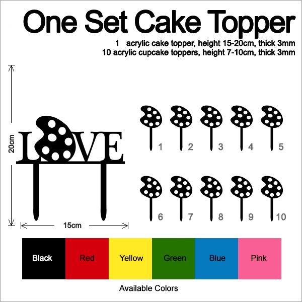 Desciption Love Color Palette Cupcake