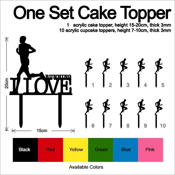 Desciption I Love Running Cupcake