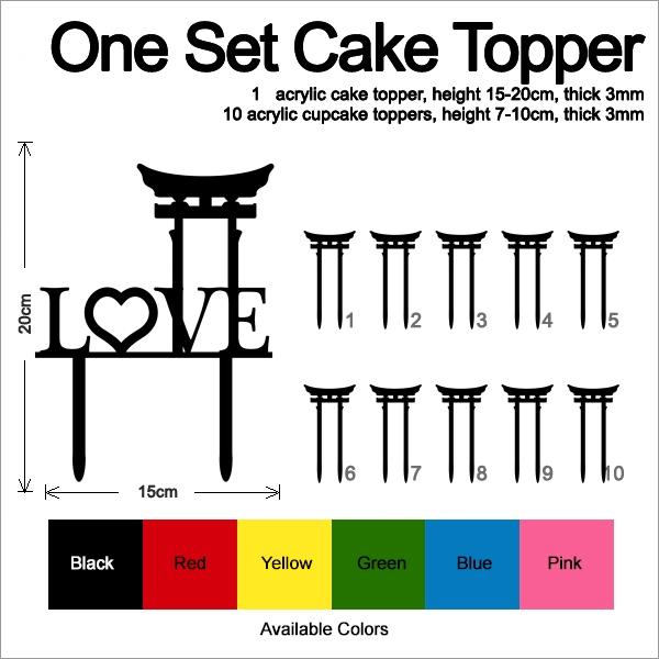 Desciption Love Japan Torii Gate Cupcake