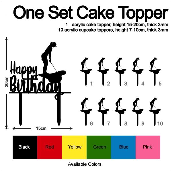 Desciption Happy Birthday Golf Cupcake