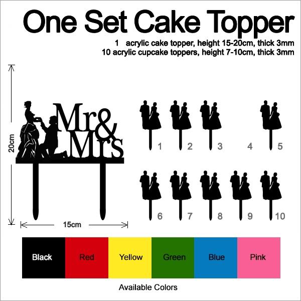 Desciption Mr and Mrs Propose Marry Cupcake