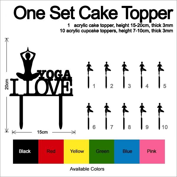 Desciption I Love Yoga Cupcake