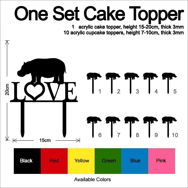 Desciption Love Hippopotamus Cupcake