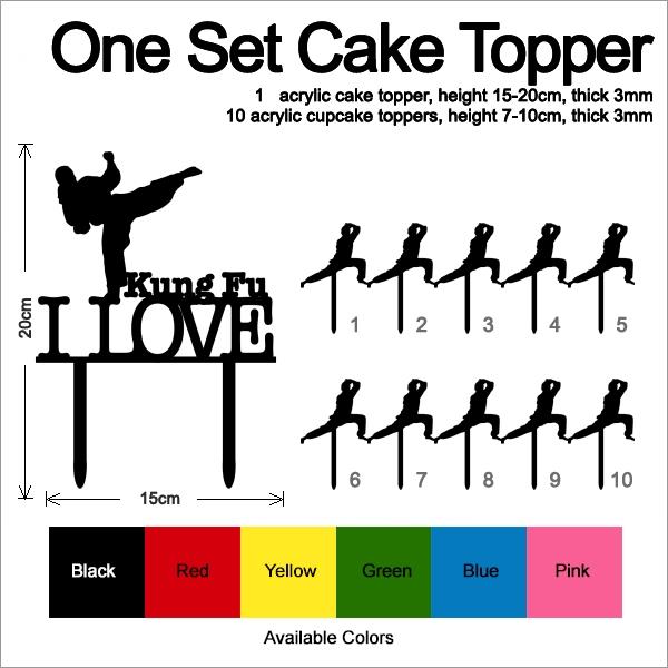 Desciption I Love Karate Cupcake