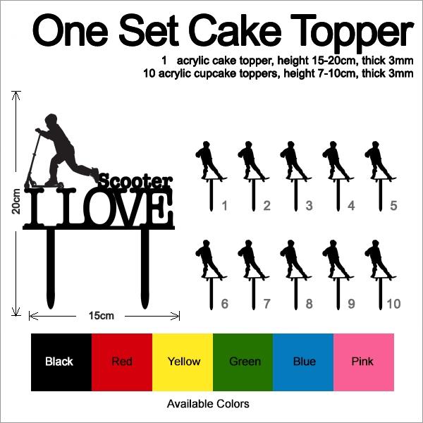 Desciption I Love Rollerboard Boy Cupcake