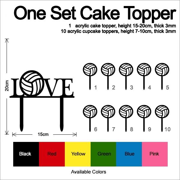 Desciption Love Volleyball Cupcake