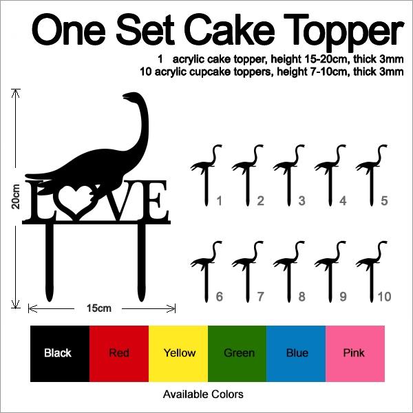 Desciption Love Brachiosaurus Dinosaur Jurassic Cupcake