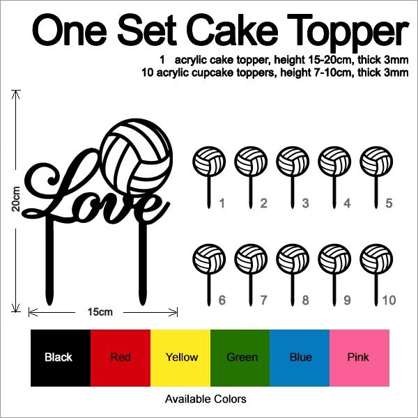 Desciption Love Volleyball Cupcake