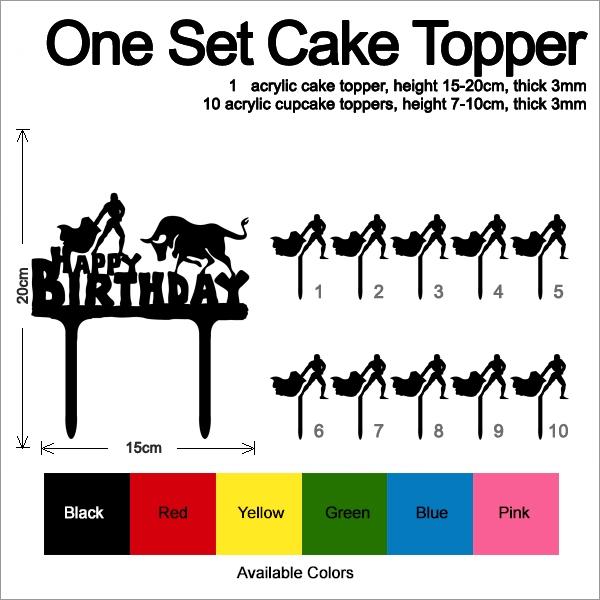 Desciption Happy Birthday Matador Bullfighting Cupcake