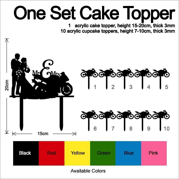 Desciption Wedding Motorcycle Racing Cupcake