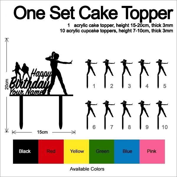 Desciption Happy Birthday Hip Hop Female Dance Cupcake