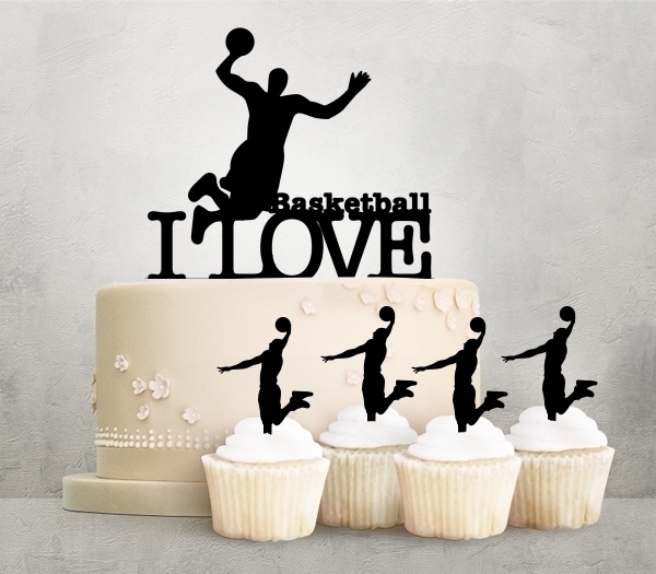 Desciption I Love Basketball Cupcake
