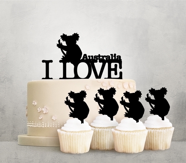 Desciption I Love Australia Koala Cupcake