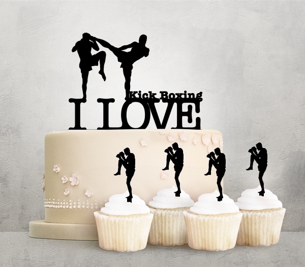 Desciption I Love Kick Boxing Cupcake