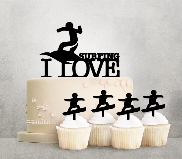 Desciption I Love Surfing Surf Cupcake