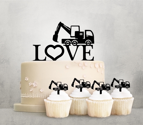 Desciption Love Backhoe Construction Cupcake