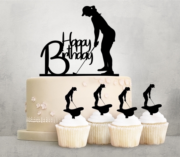 Desciption Happy Birthday Golf Putt Cupcake